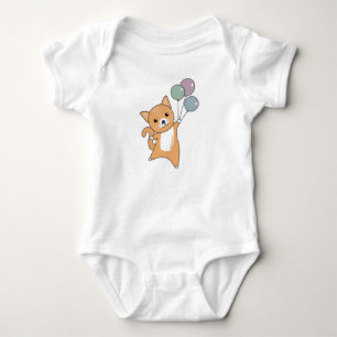 Kattflugor med ballonger till toppmatta katter t shirt
