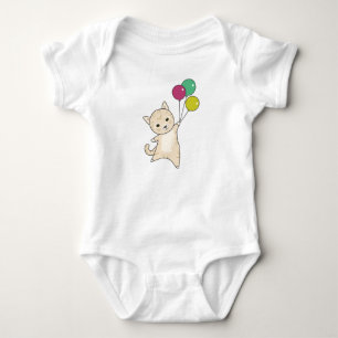 Kattflugor med ballonger till toppmatta katter t shirt