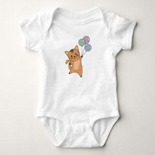 Kattflugor med ballonger till toppmatta katter t shirt