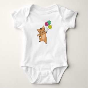 Kattflugor med ballonger till toppmatta katter t shirt
