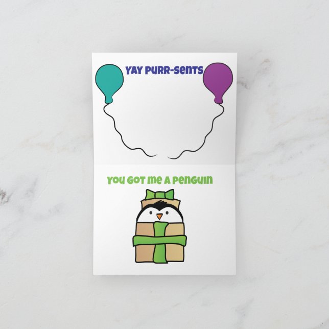 Kattfödelsedag Kort (Inuti)