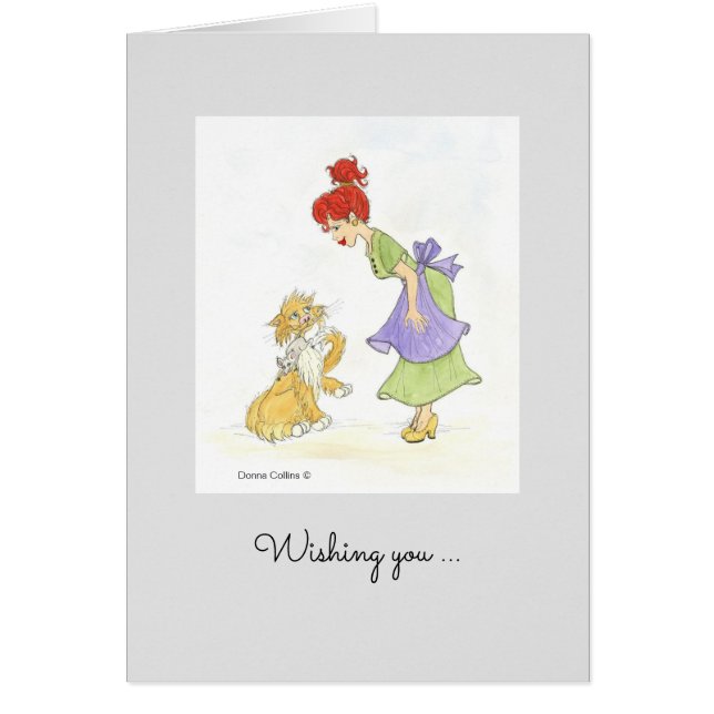 Kattfödelsedagskort Hälsningskort (Framsidan)