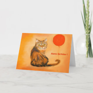 Kattfödelsedagskort Kort