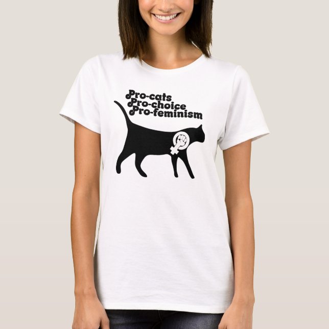 Kattförespråkare för valprofeminism t-shirt (Framsida)