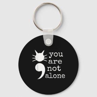Kattform Semikolon Gift Suicide Prevention Awaren Nyckelring