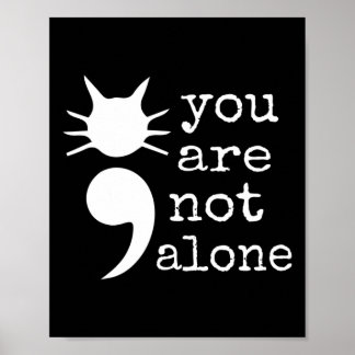 Kattform Semikolon Gift Suicide Prevention Awaren Poster