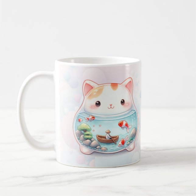 Kattformad Stollig Kaffemugg (Vänster)