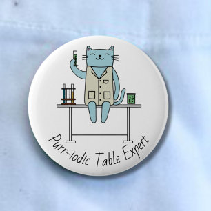 Kattforskare, kemi, katter, vetenskapshjällar knapp