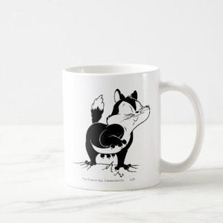 Kattfot klöar loss kaffemugg