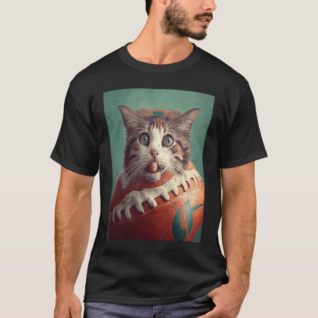 Kattfotbollsmunk T Shirt (Framsida)