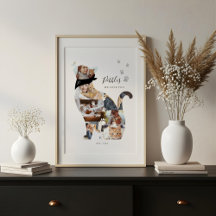 Kattfoto Collage Husdjur Minnesvägg