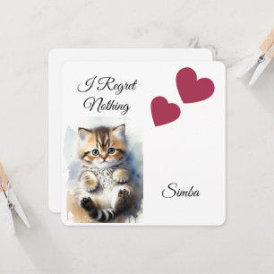 Kattfoto, Humor Citat, Tass, Namn, Platt Kort