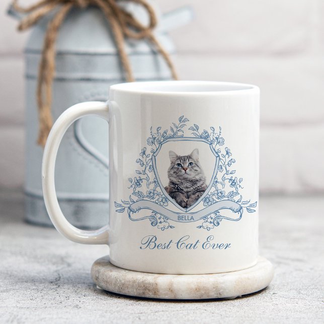 Kattfoto i en kinesisk Vapensköld | Bästa Kat någo Kaffemugg (Skapare uppladdad)