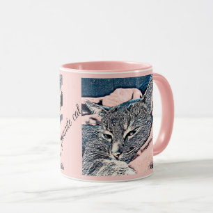Kattfoto, katt, sällskapsdjur, rolig katt mugg
