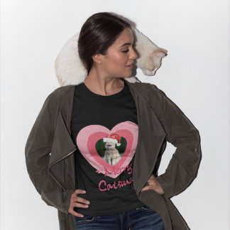 Kattfoto med jultomtens Anpassningsbar T Shirt