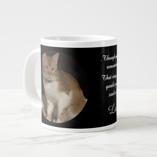 Kattfoto minnestext   jumbo mugg (Framsida vänster)