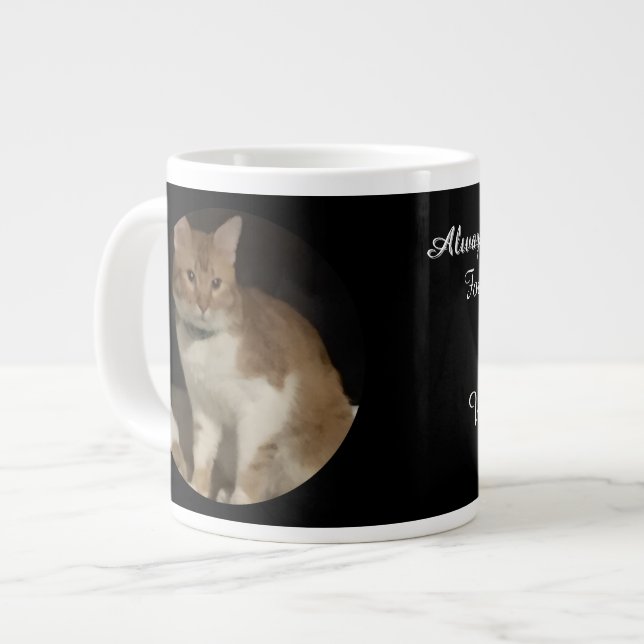 Kattfoto minnestextnamn   jumbo mugg (Framsida vänster)