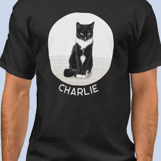 Kattfoto Personligt Anpassat Namn T Shirt