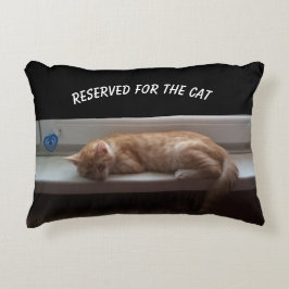 Kattfoto reserverat för katten prydnadskudde