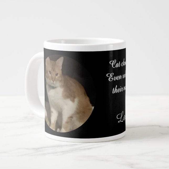 Kattfoto väljer ditt namn Text   Jumbo Mugg (Framsida vänster)