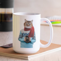 Kattfotograf i Vintage Sweater Quirky