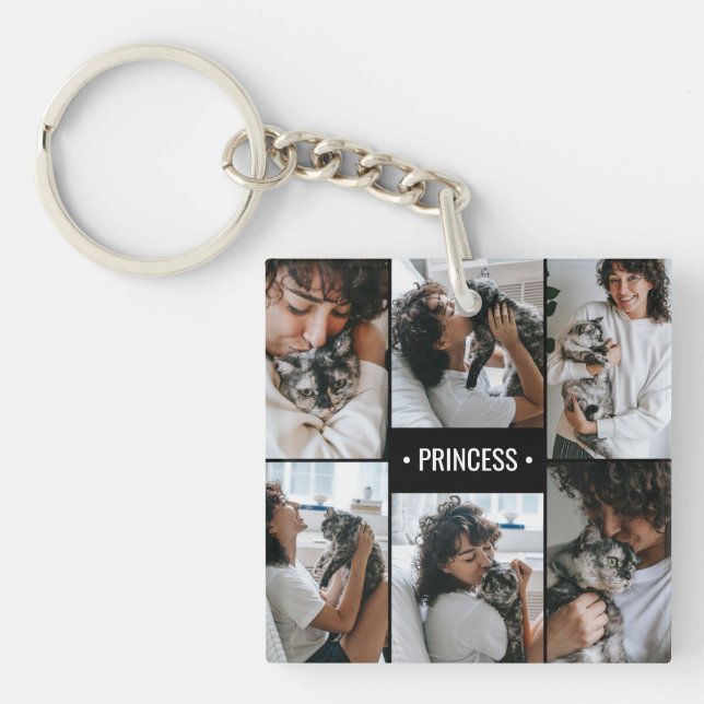 Kattfotokollage med monogram (Framsidan)