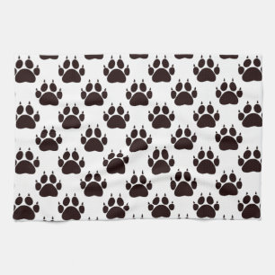 Kattfotsavtryck Kökshandduk