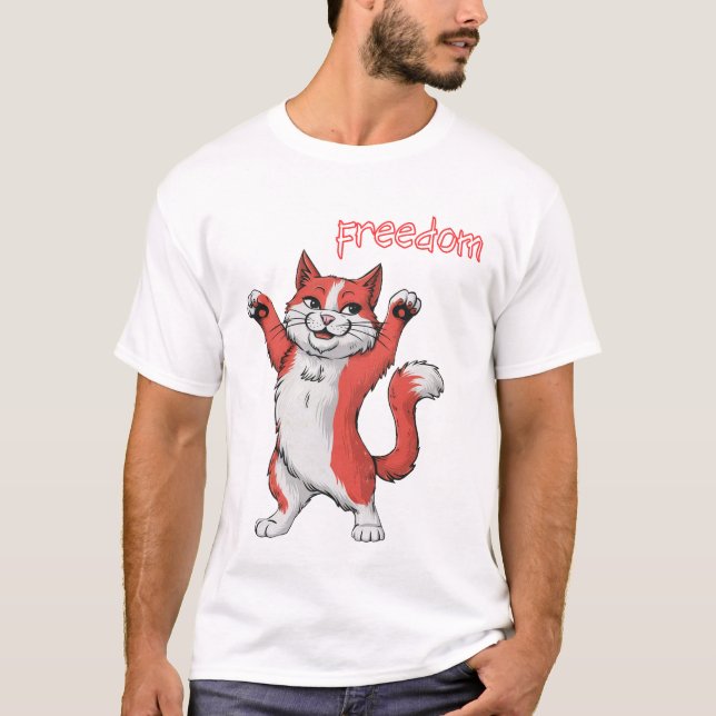 Kattfrihet T Shirt (Framsida)