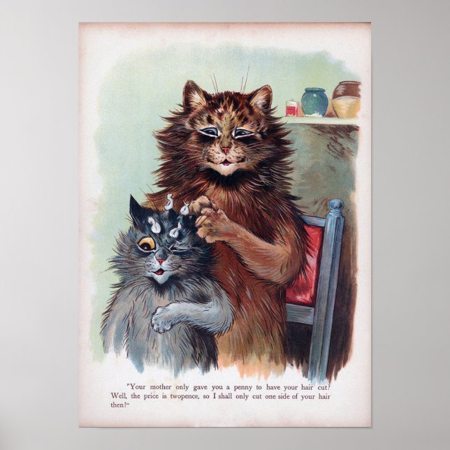 Kattfrisyr, Louis Wain Poster (Framsidan)