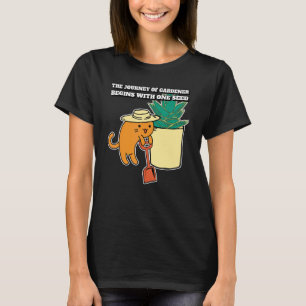 Kattgårdsmästare planterar ett frö resa citat t shirt