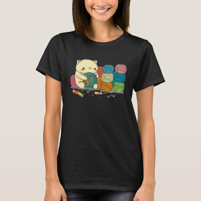 Kattgarn virkning  1 t shirt (Framsida)