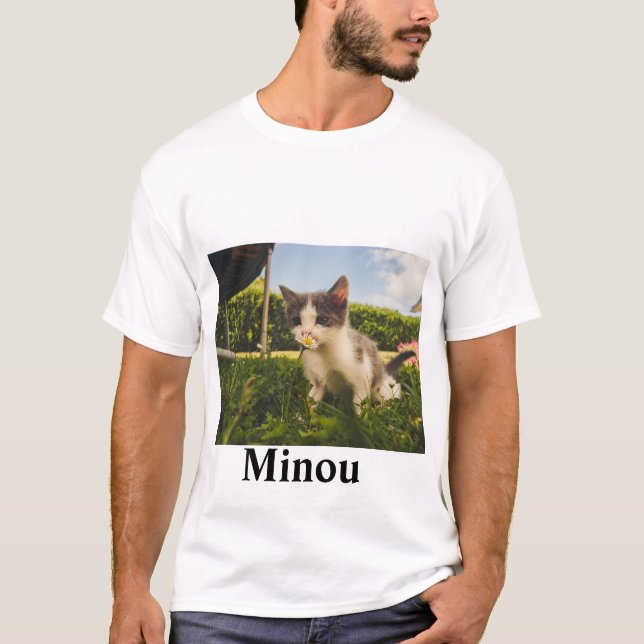 Kattgåva,Anpassningsbar Kattfoto,Personlig Katt T Shirt (Framsida)