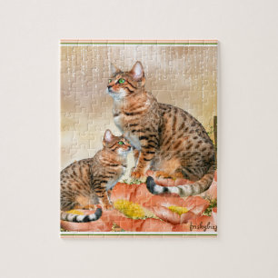 Kattgåvor av bengalisk karaktär pussel