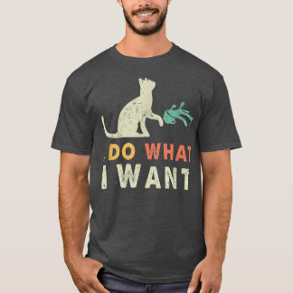 Kattgåvor till kattälskare 2022 Funny katt gör vad T Shirt