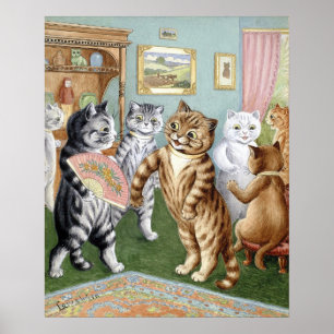 Kattgille, Louis Wain Poster