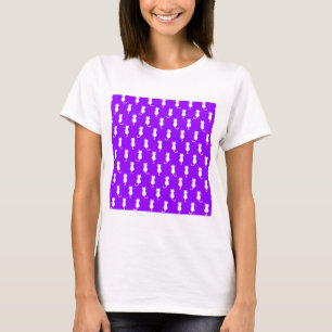 Kattglädje för evigt Whimsical Katter Vit Katt Lil T Shirt