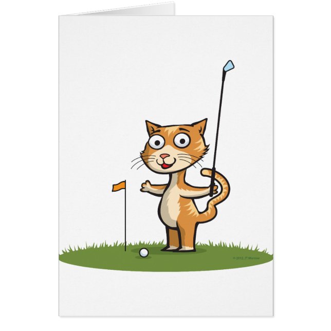 KattGolf Hälsningskort (Framsidan)