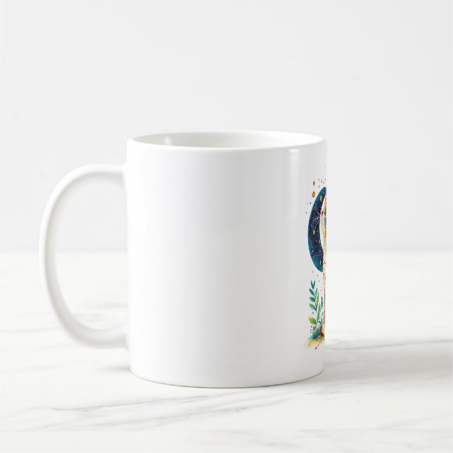 Kattgrafik med grå Kattunge-djur Ansikte för sälls Kaffemugg (Vänster)