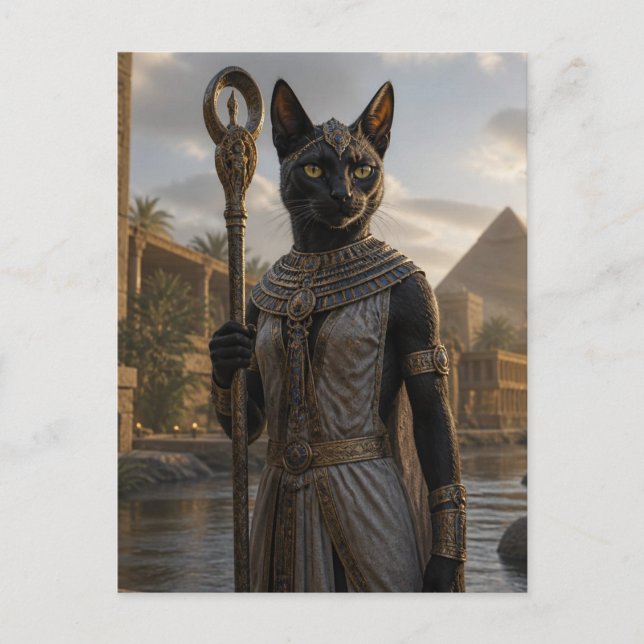 Kattgudinna Bastet vykort (Framsida)