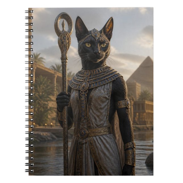 Kattgudinna Bastet vykort Anteckningsbok (Framsidan)