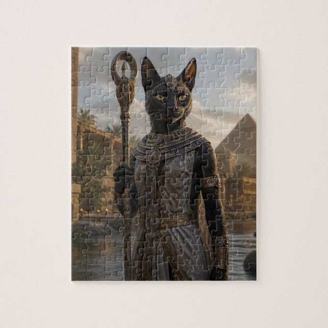 Kattgudinna Bastet vykort Pussel (Vertikal)
