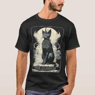 Kattgudinna Svart Katt Tarotkort T Shirt
