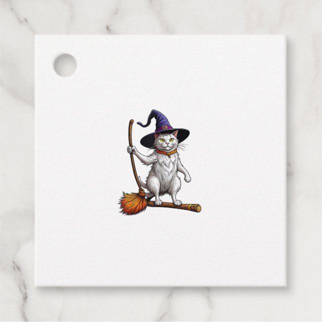Kattguiden Halloween Witch Mystical Cat Lovers Gåvor Etiketter (Framsida)