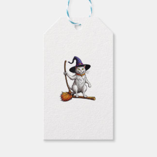 Kattguiden Halloween Witch Mystical Cat Lovers Presentetikett