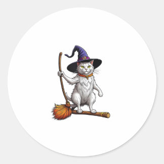 Kattguiden Halloween Witch Mystical Cat Lovers Runt Klistermärke