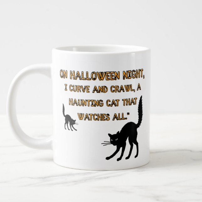 Katthalloween. Jumbo Mugg (Vänster)