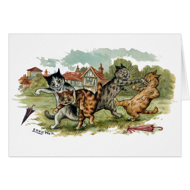 Katthandelstansmaskiner Hälsningskort (Framsidan Horizontal)