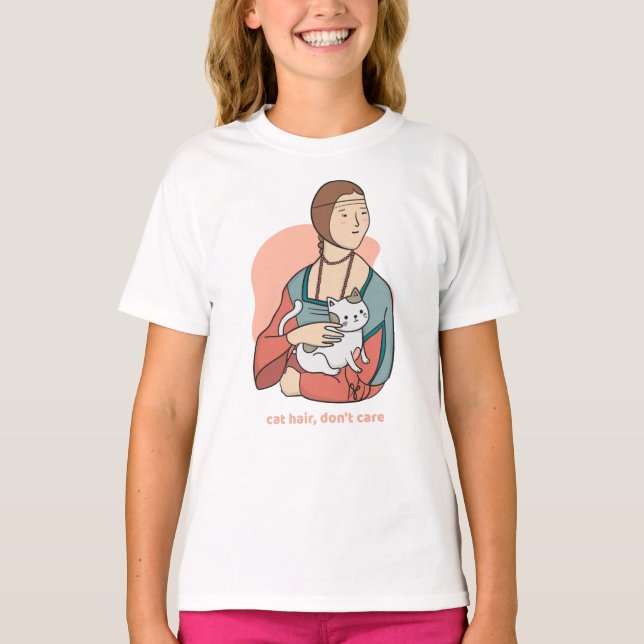 Katthåret bryr sig inte om gullet av Leonardo-tjej T Shirt (Framsida)