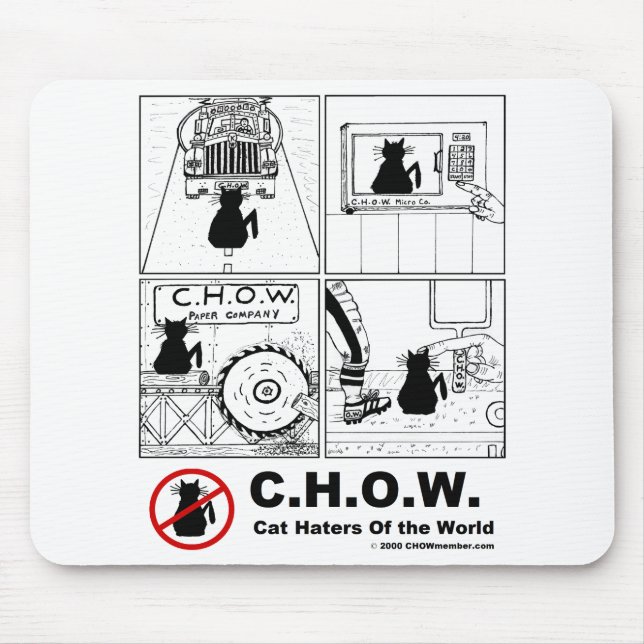 KattHaterstecknad Mousepad Musmatta (Framsidan)
