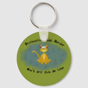 KattHerder roliga Keychain Nyckelring
